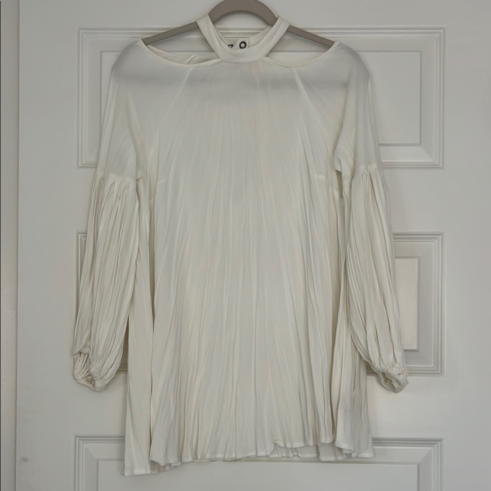 Free People White Sheer Mini Dress